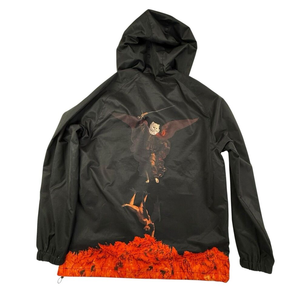 Rip N Dip Hell Pit Black Pullover Jacket Hoodie Men Medium Windbreaker Packable